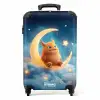 Geel monster op de maan NBS - Handbagage koffer - Kinderen Unisex middel -productfoto_recht