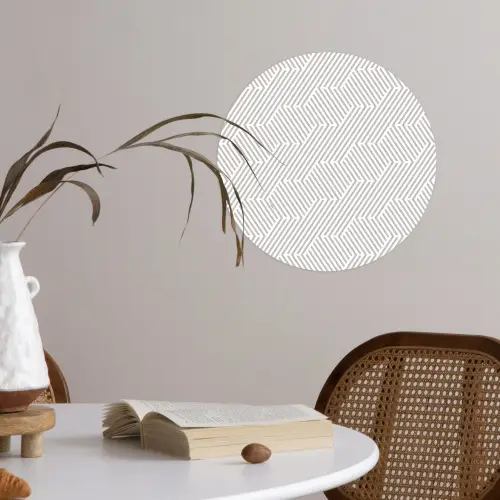 Grafisch - Patroon - Modern -  Geometrisch Wandcirkel behangsticker klein 186 -sfeer3