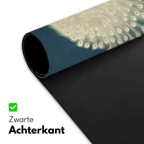 Vogel - Blauw - Vintage Muismat XXL klein -sfeer2