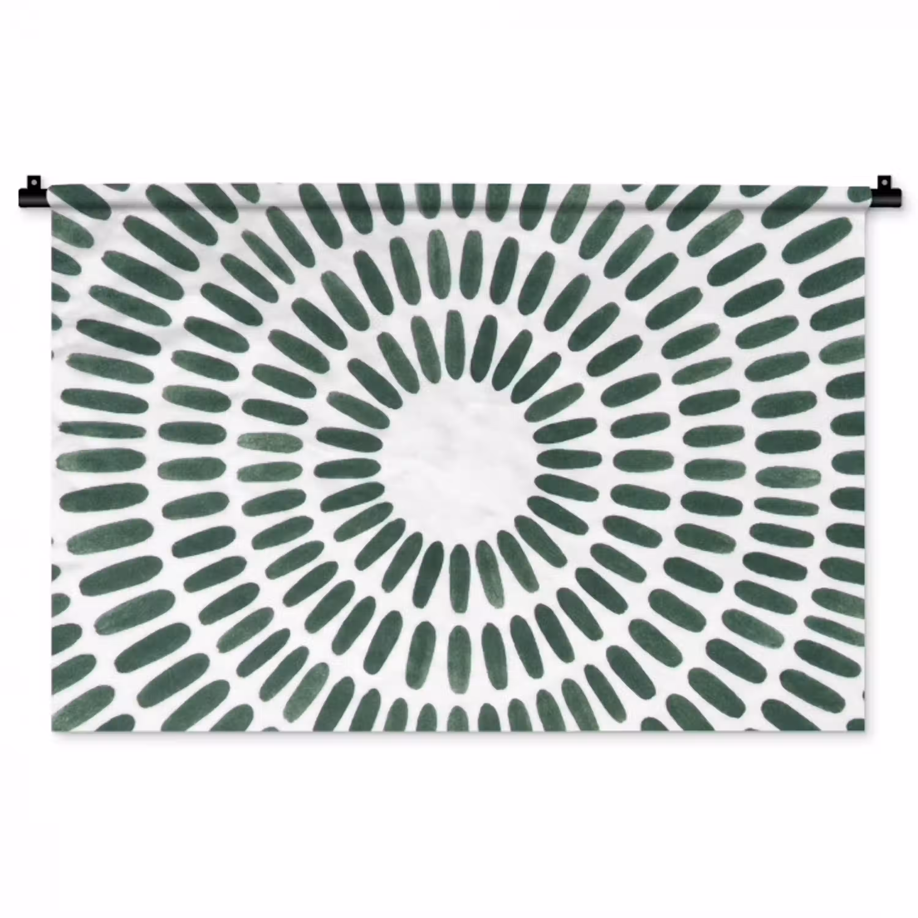 Abstract - Cirkel - Patroon - Modern - Groen Wandkleed katoen middel -zz3d