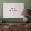 Focus on the good - Strepen - Roze - Smiley PET vilt klein -sfeer2