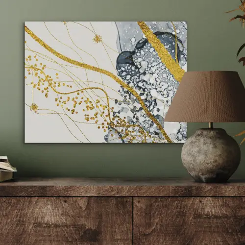 Abstract - Goud - Natuur - Kunst PET vilt klein -sfeer2
