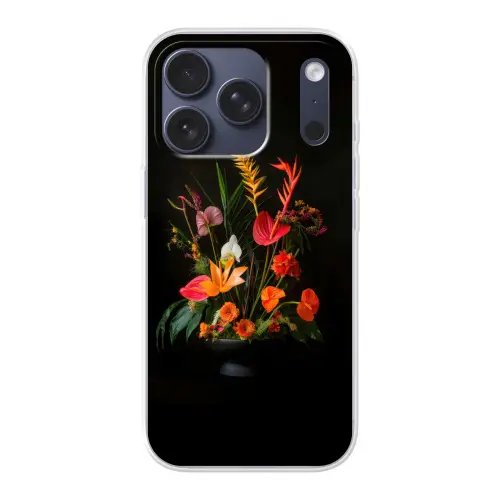Schaal - Boeket - Bloemen Telefoonhoesje iPhone 17 Pro klein -3d