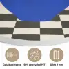 Vaas - Blauw - Geblokt - Modern Akoestische PET Vilt - Rond klein -closeup_NL