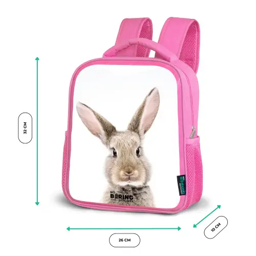 Koen Konijn Kinderrugzak - Roze middel -productfoto_formaten