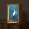 Zeilboot - Water - Abstract - Schaduw Light Box met kabel (Tafellamp) klein -z3d_website