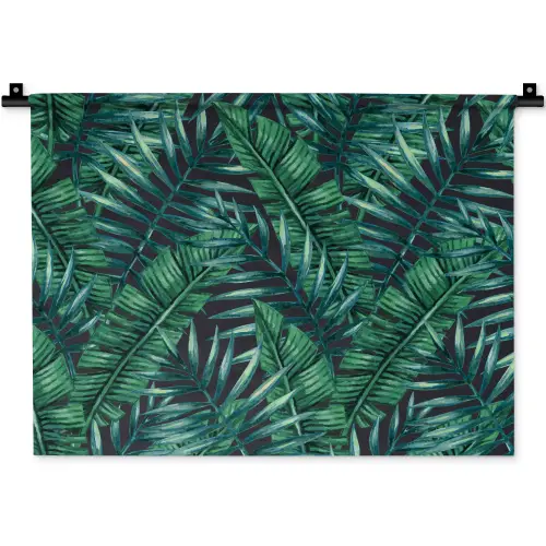 Bladeren - Jungle - Tropical Wandkleed katoen klein -zz3d