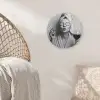Vrouw - Masker - Wijn - Sigaret Wandcirkel kunststof plaat 5mm dik klein -sfeer5
