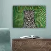 Panter - Zebrapatroon - Groen canvas 2cm klein -sfeer4