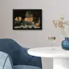 Stilleven met kazen - Schilderij van Floris Claesz. van Dijck fotolijst zwart zonder passe partout klein -sfeer4