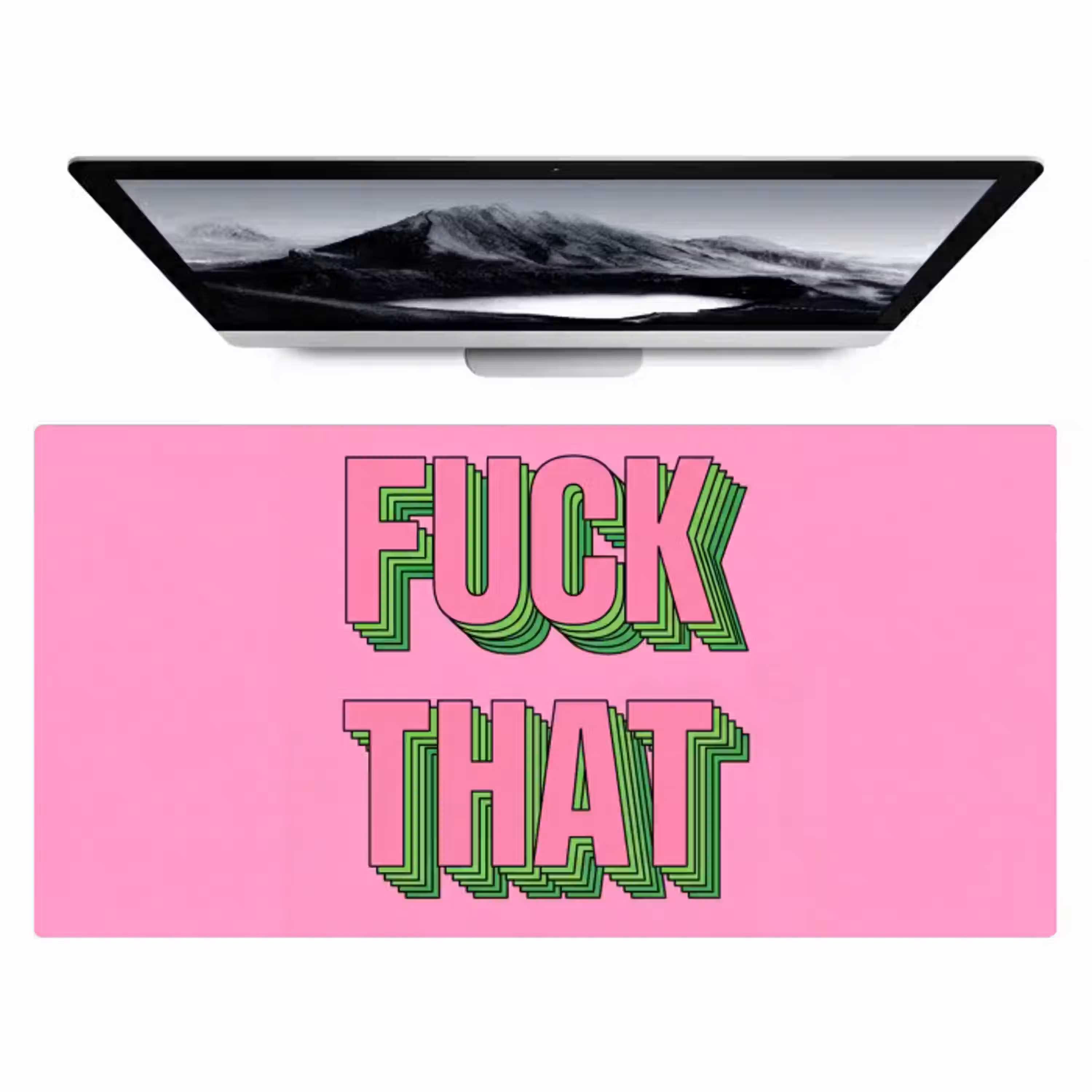 Tekst - Bold - Roze Muismat XXL klein -zzz3d