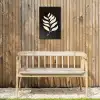 Blad - Wit - Minimalistisch Tuinposter op houten frame 2 cm dik klein -sfeer4