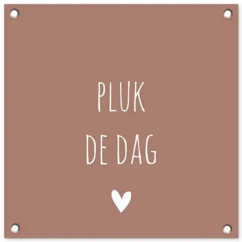 Quotes - Carpe diem - Pluk de dag - Spreuken tuinposter los doek klein -3d