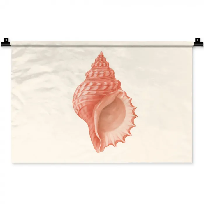 Schelp - Roze - Structuur Wandkleed katoen klein -zz3d