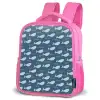 Klein - Oceaan - Golven - Blauw Kinderrugzak - Roze middel 863 -schuin