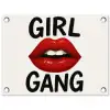 Lip - Girl - Rood - Letters tuinposter los doek klein -3d