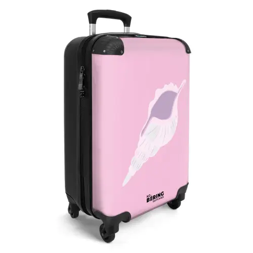 Summer memories - Schelpenkunst op roze NBS - Handbagage koffer - Kinderen Unisex middel -productfoto_3d