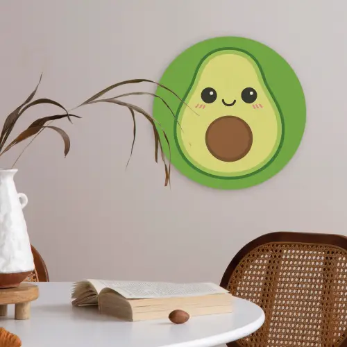 Avocado - Groen - Speels Akoestische PET Vilt - Rond klein -sfeer3