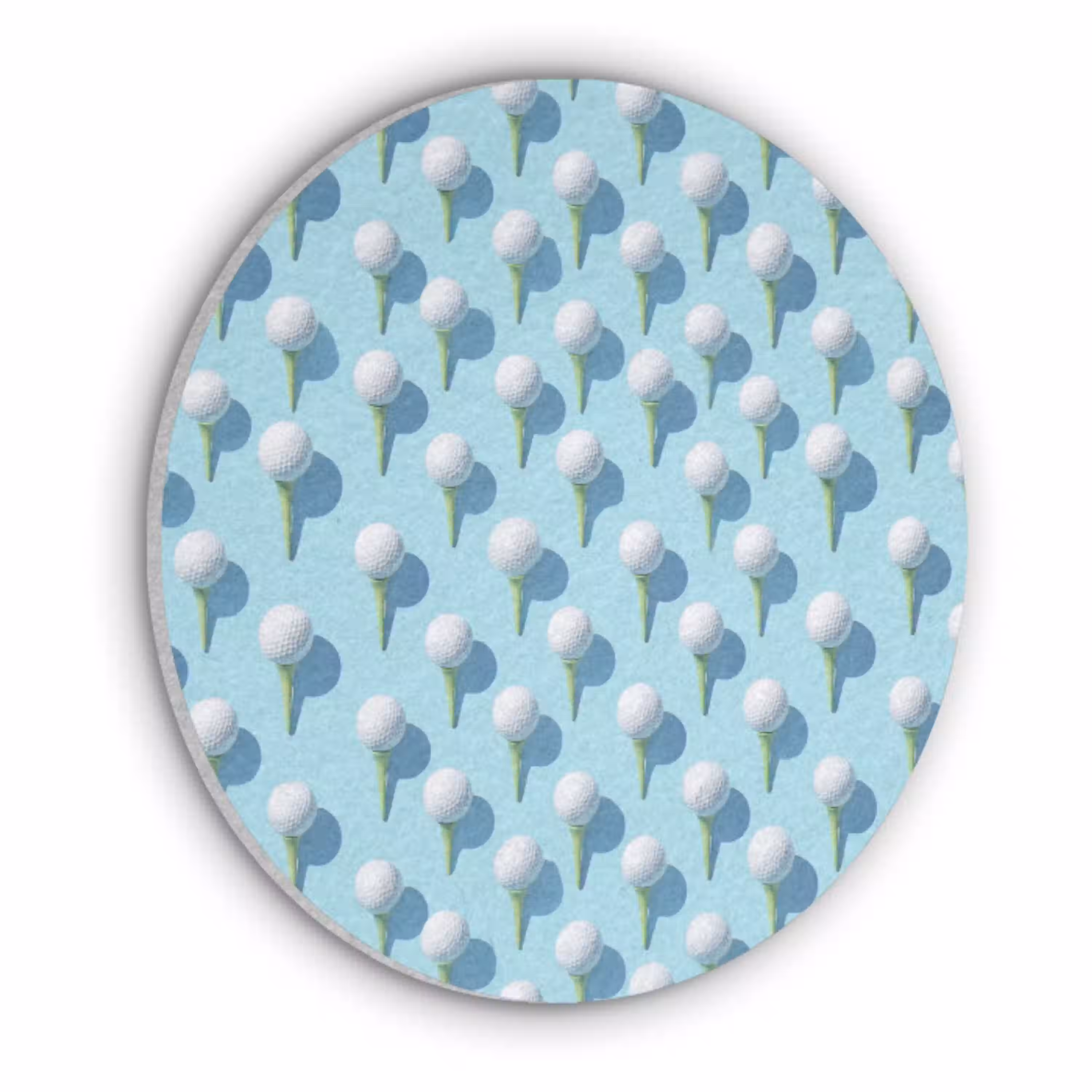 Golf - Ballen - Blauw Akoestische PET Vilt - Rond klein 838 -3d