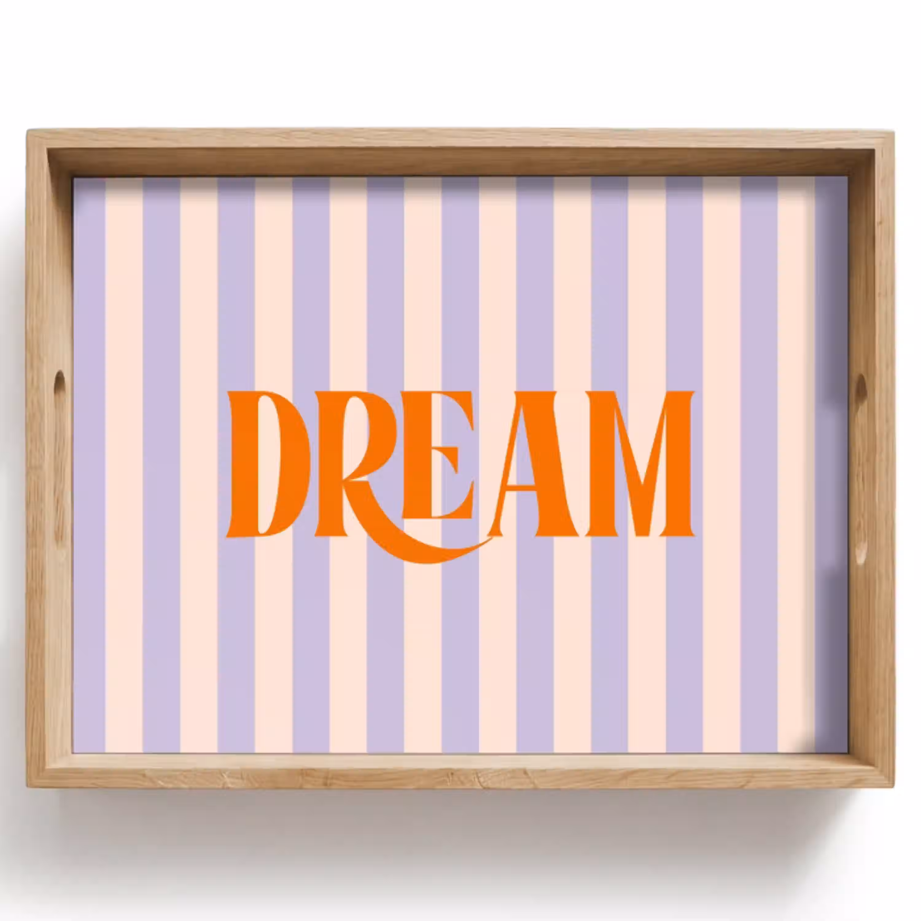 Lila - Oranje - Strepen - Dream Dienblad Rechthoek middel -z3d_shopping
