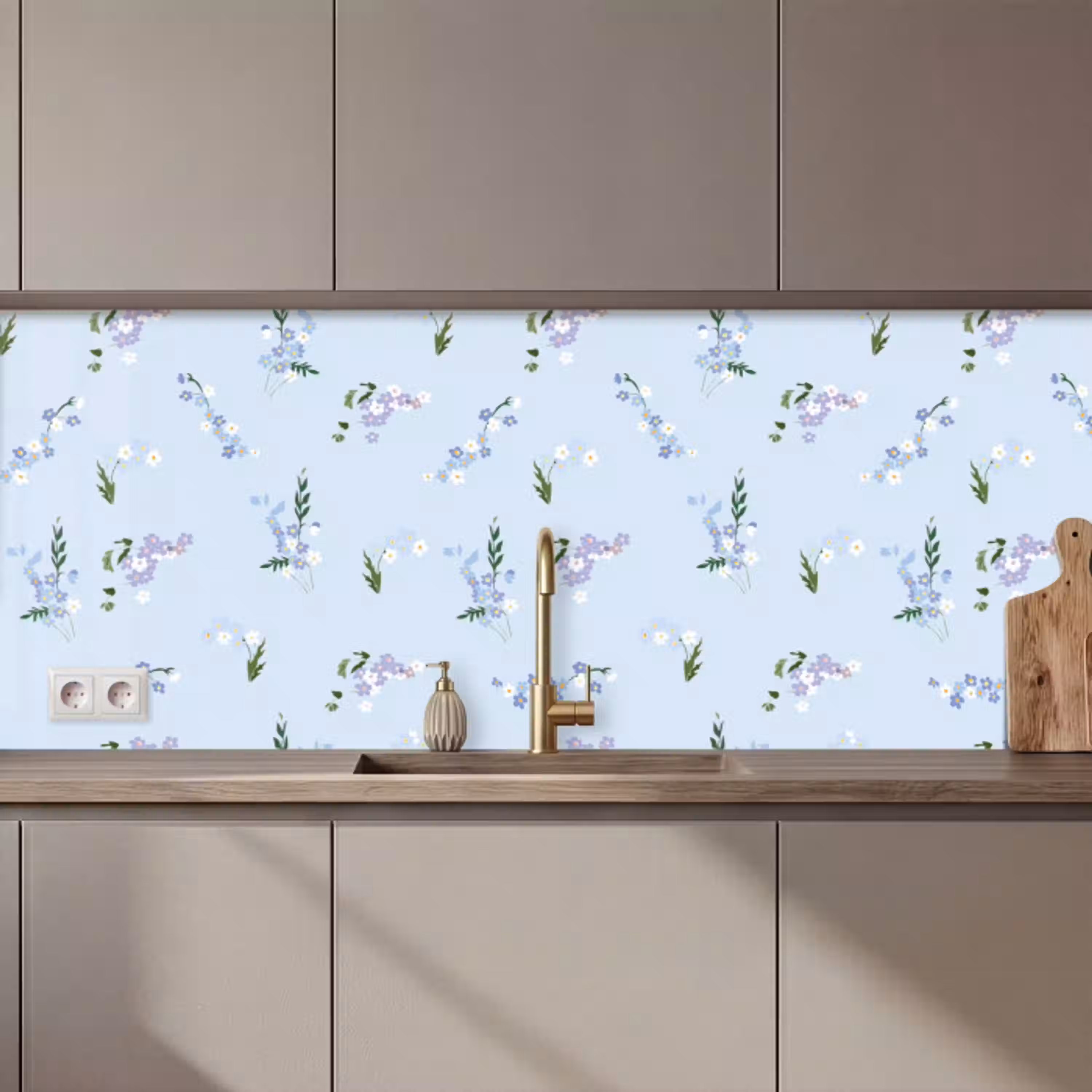 Patroon - Bloemen - Versiering keuken achterwand 2 middel 871 zz_3dshopping