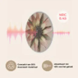 Droogbloem - Protea - Vintage - Beige - Rustiek Akoestische PET Vilt - Rond klein -USP_NL