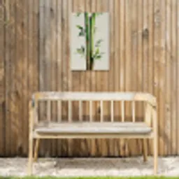 Bamboestengels - Sierlijk - Groen Tuinposter op houten frame 2 cm dik klein -sfeer4
