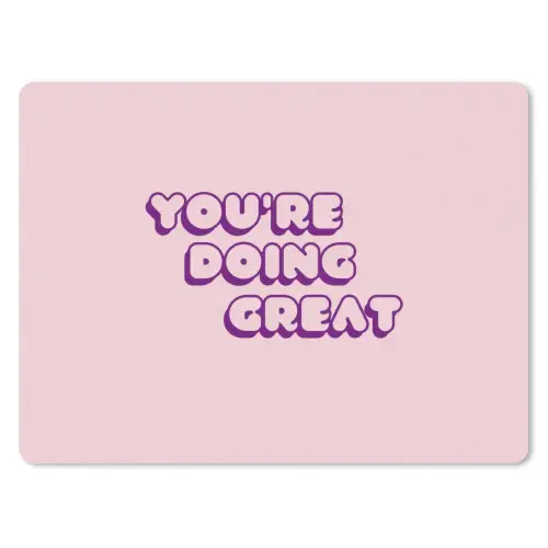 You're doing great - Roze - Bubble letters muismat rubber klein -3d