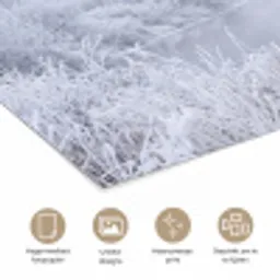 Rivier - Sneeuw - Bos - Winter - Schilderachtig poster papier klein -closeup_NL