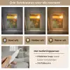 Zon - Strand - Duin - Horizon - Gras - Pad - Oranje Light Box met kabel (Tafellamp) klein -USP_lichtkleurNL