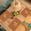 Sinaasappel - Getekend - Bladeren - Bruin Placemat vinyl groot -zzsfeer5_Kitchenyeah-website