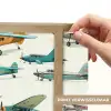 Vliegtuig - Blauw - Kinderen - Jongen - Oranje Light Box met batterij (Wandlamp kind) middel -USP_websiteprintNL