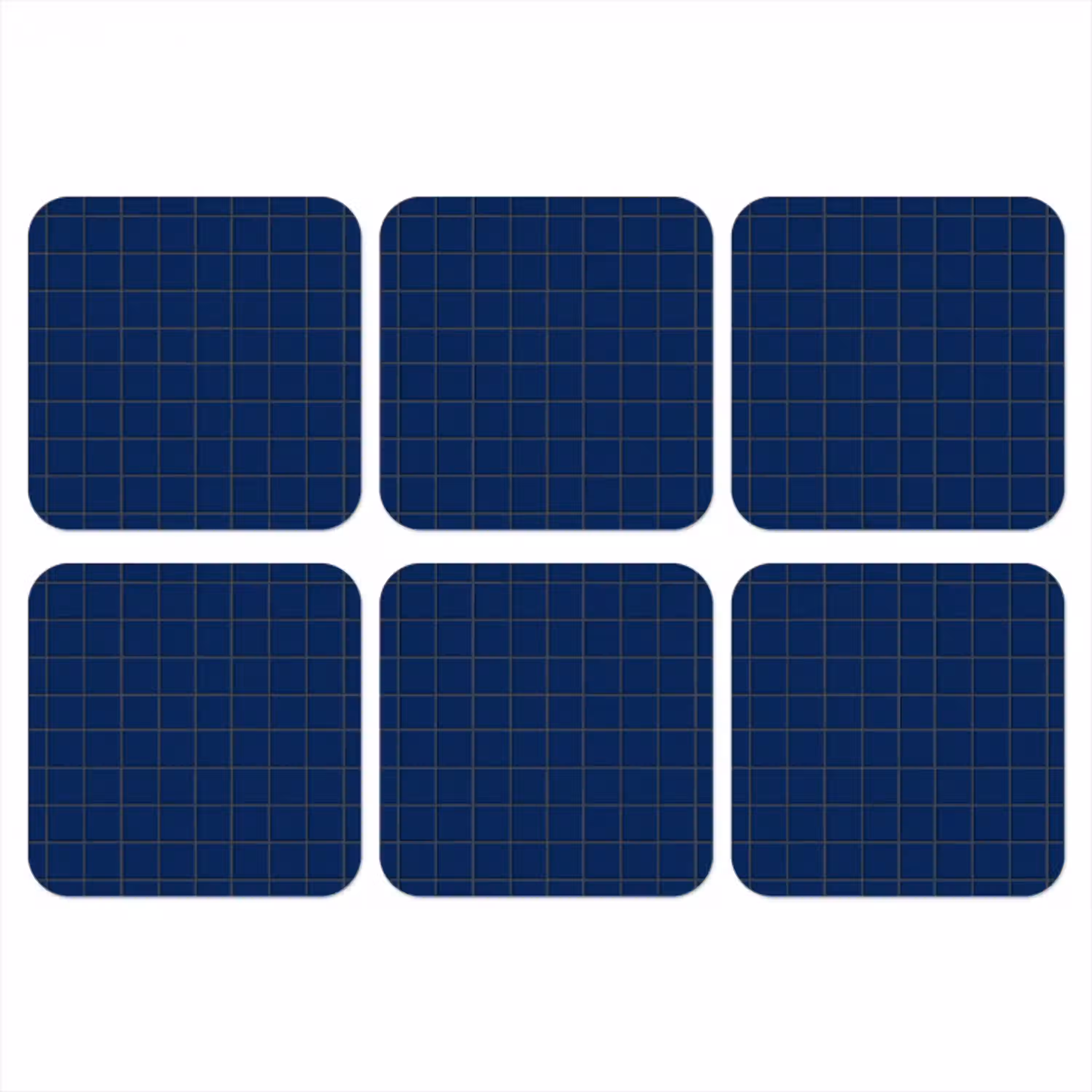 Tegel - Patroon - Blauw onderzetter kurk middel 366 -3d