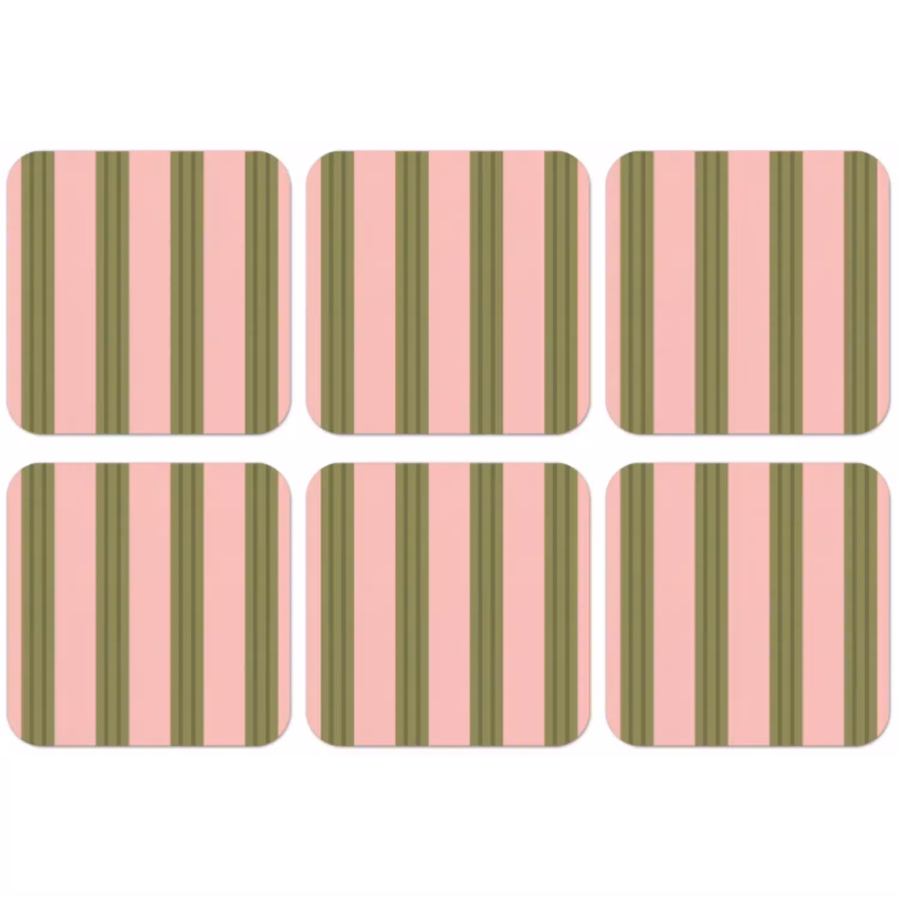 Patroon - Strepen - Abstract - Roze - Groen onderzetter kurk middel -zkaufland3dotto