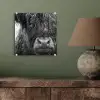 Schotse hooglander - Zwart - Wit - Sneeuwvlokken plexiglas 5mm klein -sfeer3