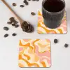 Abstract - Golvend - Oranje onderzetter kurk middel -sfeer2