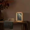 Blad - Groen - Nerven - Regendruppels Light Box met kabel (Tafellamp) klein -sfeer4