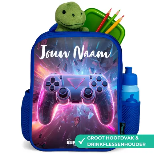 Controller - Neon - Game Kinderrugzak - Blauw middel -inhoud_NL