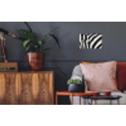 Zebra - Vacht - Klassiek - Zwart - Wit Muursticker klein -kamerbank