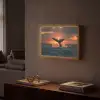 Walvis staart - Water - Zonsondergang Light Box met batterij (Wandlamp) middel -sfeer1
