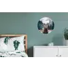 Hert - Dieren - Landschap - Winter - Sneeuw Wandcirkel aluminium klein -slaapkamer