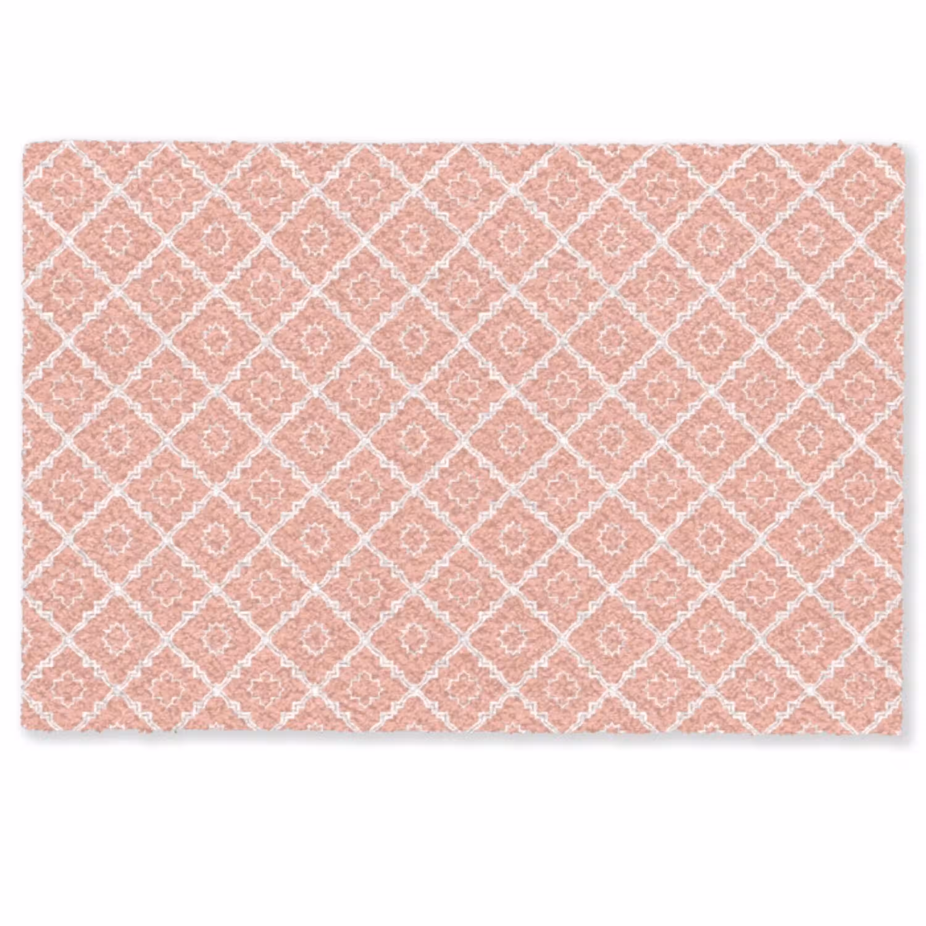 Zalmroze - Geometrisch - Elegant - Patroon Deurmat klein 898 -zkaufland3d