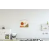 Zon - Abstract - Takken - Oranje textielposter latten blank klein -kinderkamer