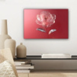 Sierlijk - Bloem - Roze - Glazen canvas 2cm klein -sfeer6