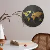 Wereldkaart - Goud - Marmer Akoestische PET Vilt - Rond klein -sfeer3