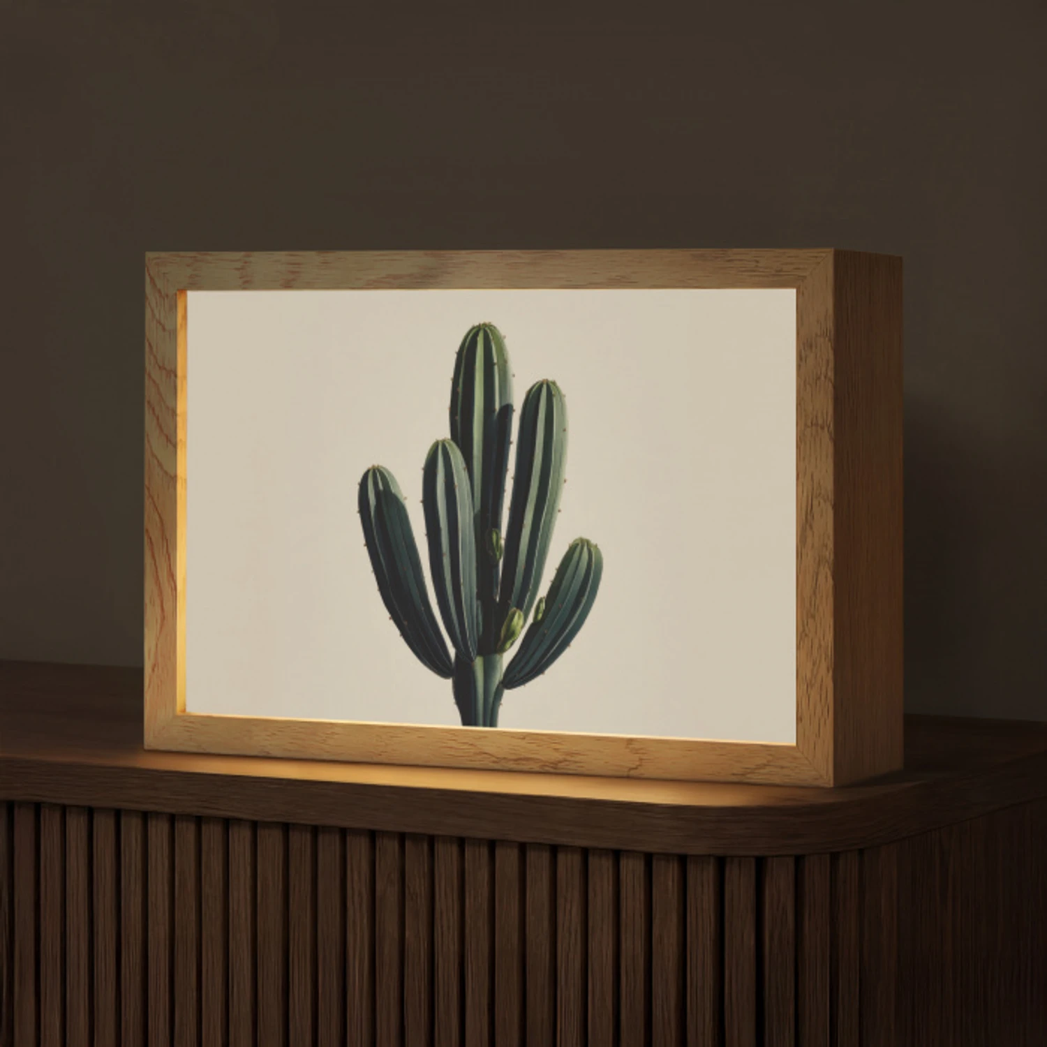 Cactus - Subtiel - Groen Light Box met kabel (Tafellamp) klein -z3d_website