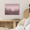 Landschap - Mistig - Roze PET vilt klein -sfeer3