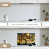 Boom - Maan - Bloemen - Goud - Kunst keuken achterwand spatscherm klein -voor_na_NL