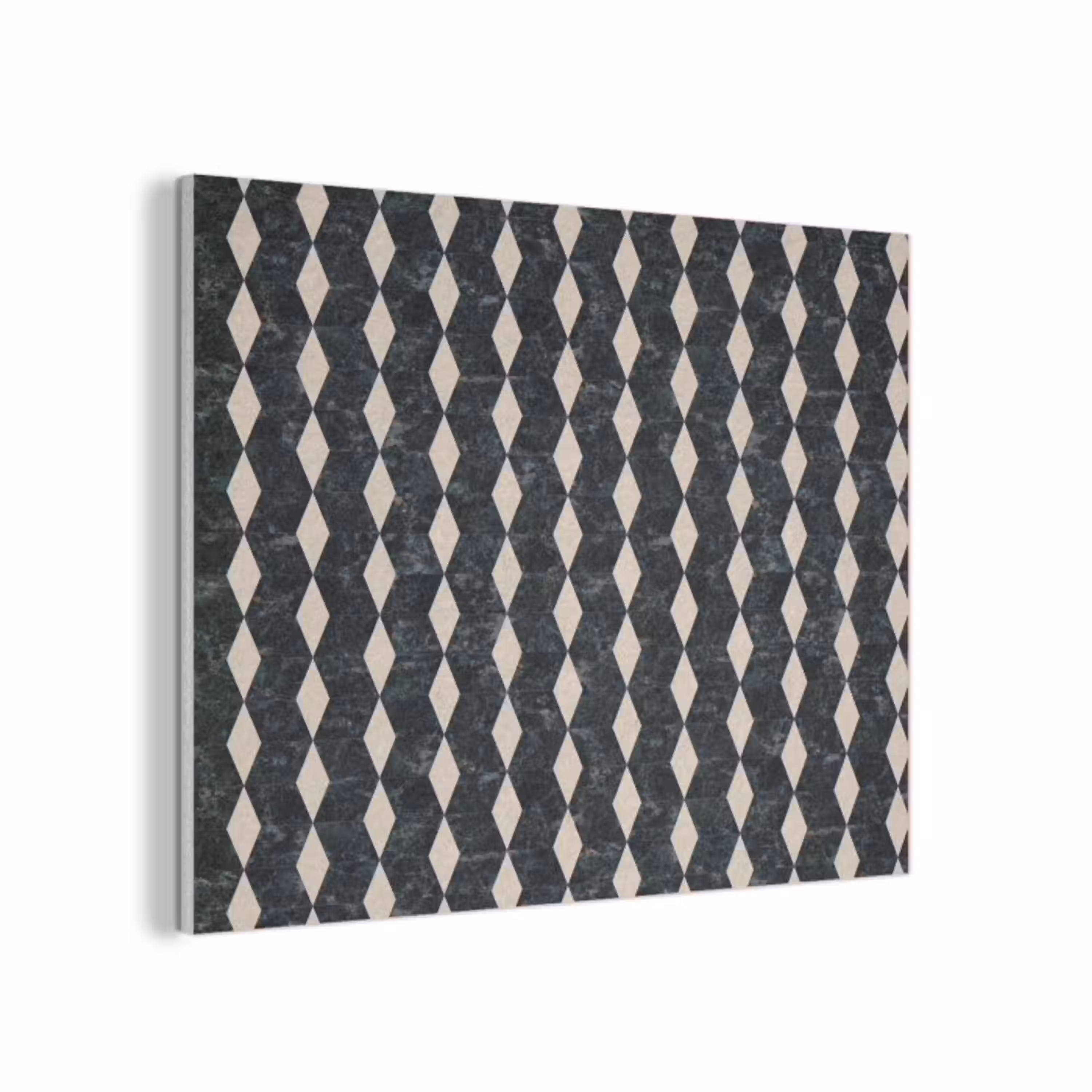 Geometrisch - Patroon - Marmer - Groen PET vilt klein 837 -3d