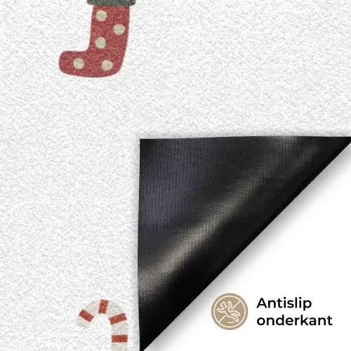 Illustratie - Kerstsymbolen - Wit Deurmat klein 898 -antislip_NL